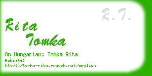 rita tomka business card